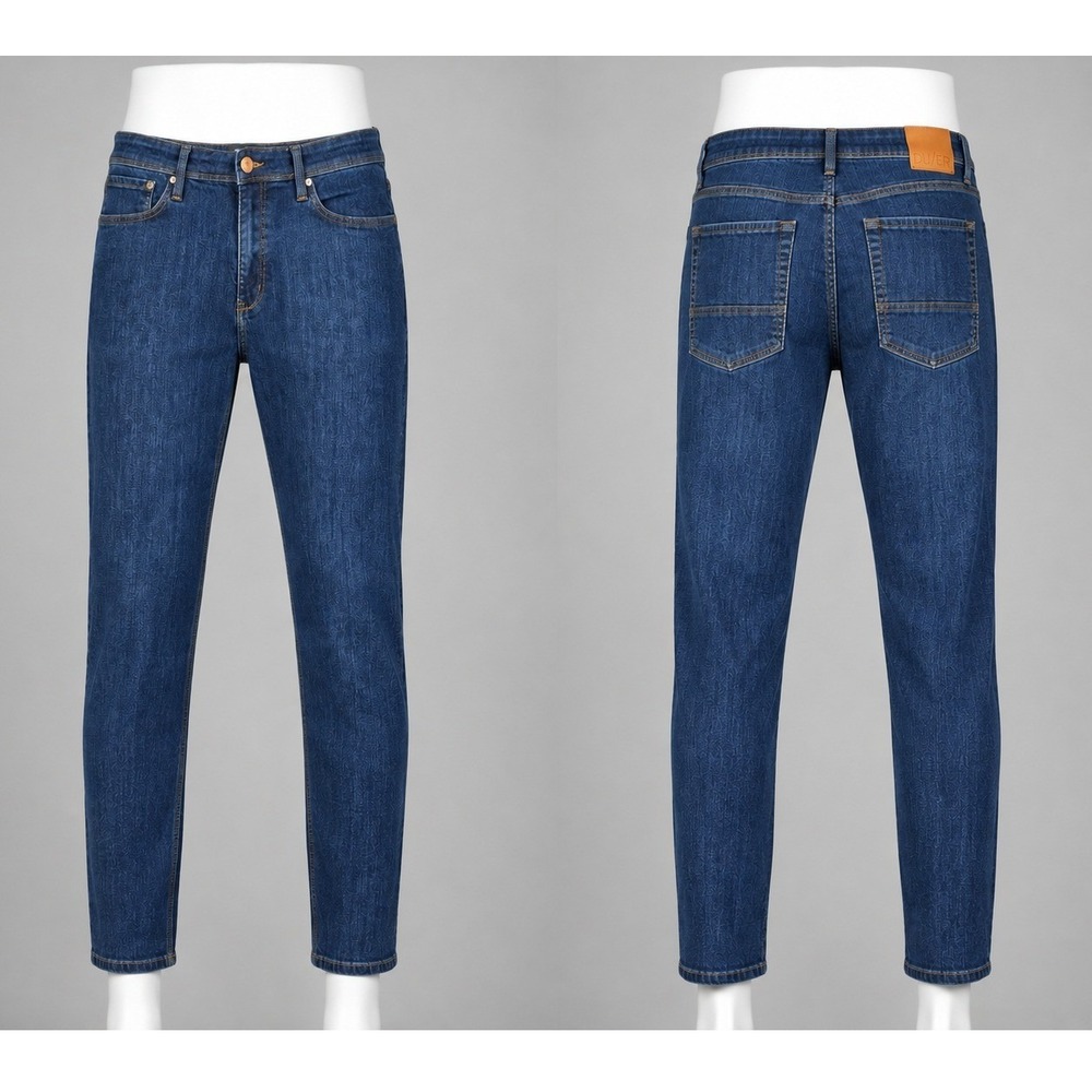 DU/ER L2X Relaxed Taper Jeans Mens 36x34(33) Blue Excellent Performance Denim